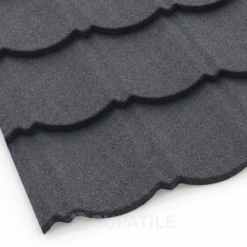 Supatile Lightweight Metal Roof Sheet - 890mm x 1123mm - Charcoal Grey