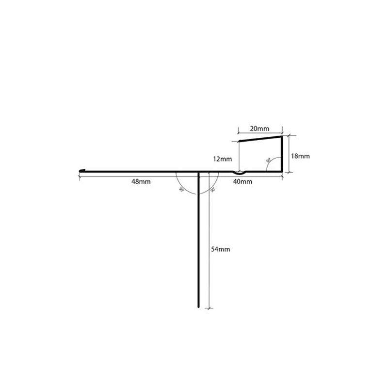 Supaslate Continuous Verge Trim – Black - 1 Metre