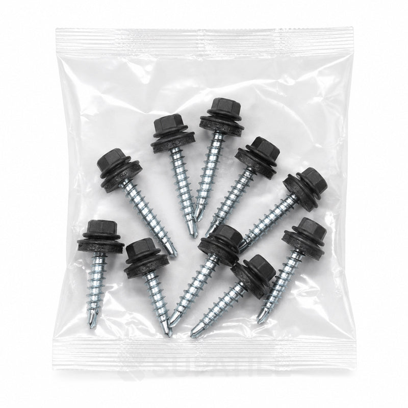 Supatile Lightweight Metal Roof - 10 Pack of Screw Fixings - 35mm - Grey