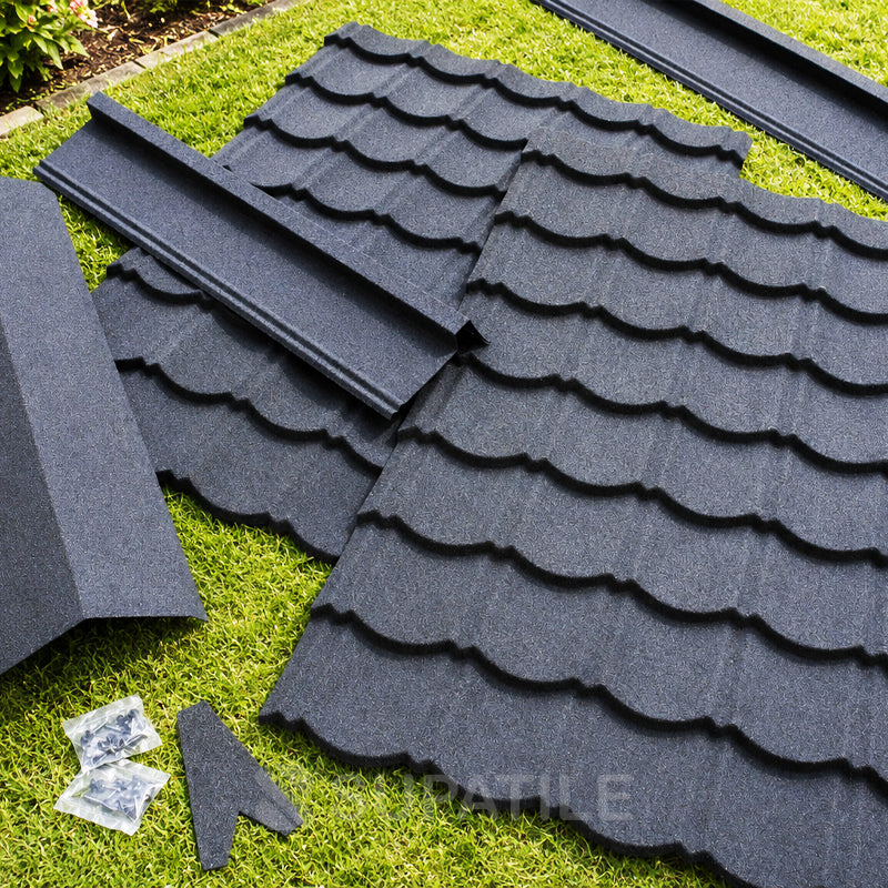 Supatile Lightweight Metal Roof Ridge - 900mm - Charcoal Grey